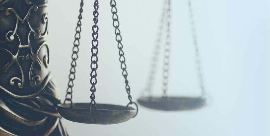 Scales of justice to portray the law profession